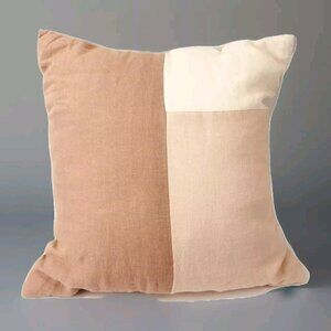 Project 62 Linen Throw Pillow 18 inch Color Block Pink